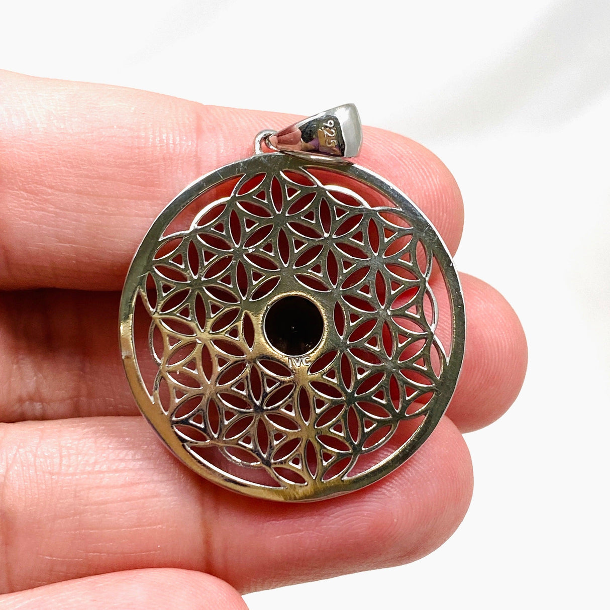 Flower of Life Moldavite Pendant IVMP-06 - Nature's Magick