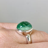 Fluorite Oval Cabochon Ring Size 5.5 PRGJ644