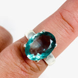 Fluorite Oval Faceted Ring s.9 PRGJ303a - Nature's Magick