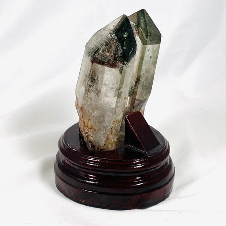 Garden Quartz polished twin crystal on stand - Nature's Magick