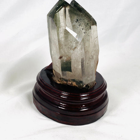 Garden Quartz polished twin crystal on stand - Nature's Magick