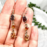Garnet, citrine & copper earrings KEGJ729 - Nature's Magick