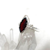 Garnet Faceted Marquise Ring in a Decorative Setting R3726 - Nature's Magick