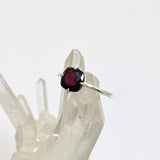 Garnet Faceted Square Solitare Ring R4806