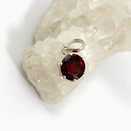 Garnet Round Faceted Pendant PPGJ942