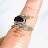 Garnet- Leaf Setting Raw Rings R4224 - Nature's Magick