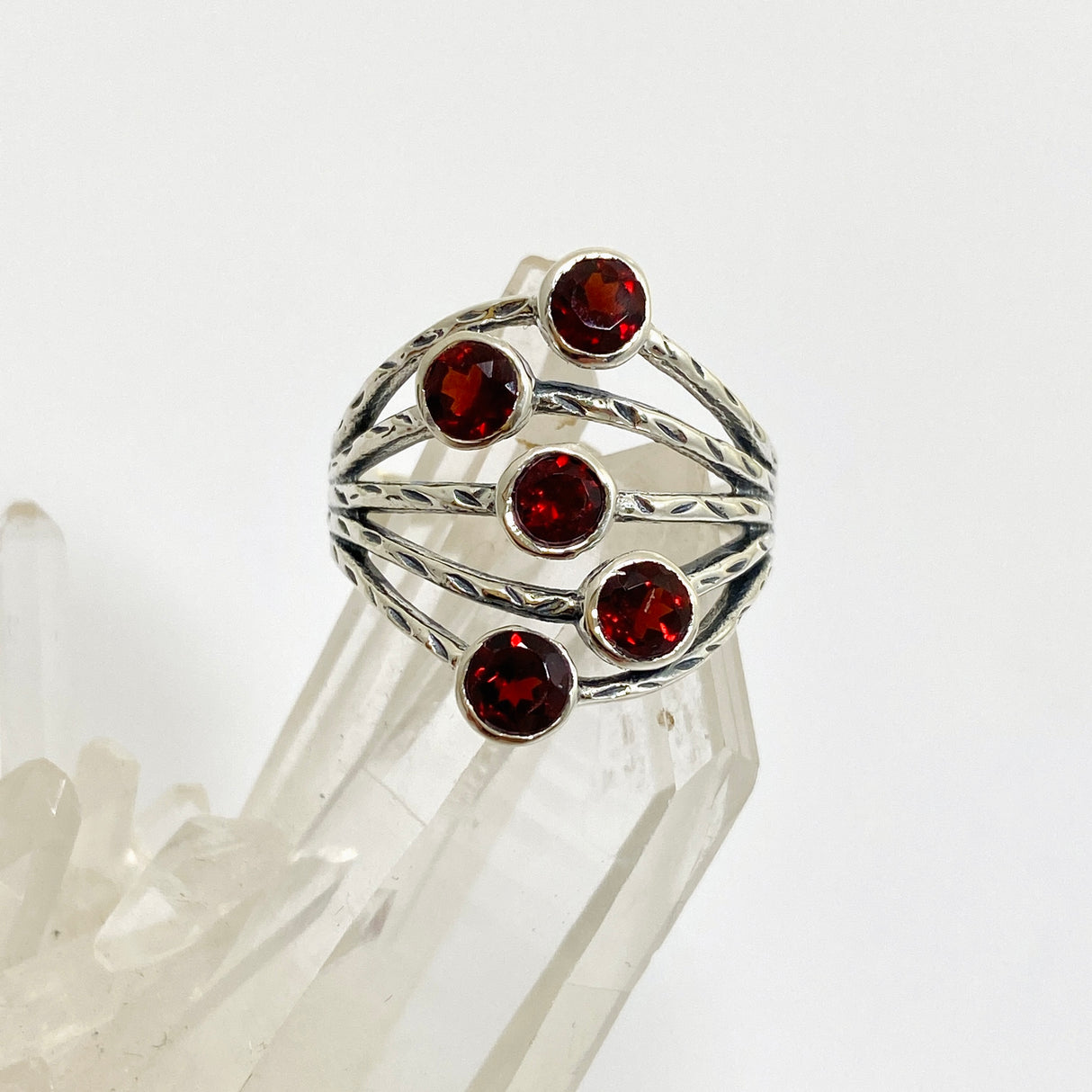 Garnet Multi-stone Faceted Gemstone Ring R3875