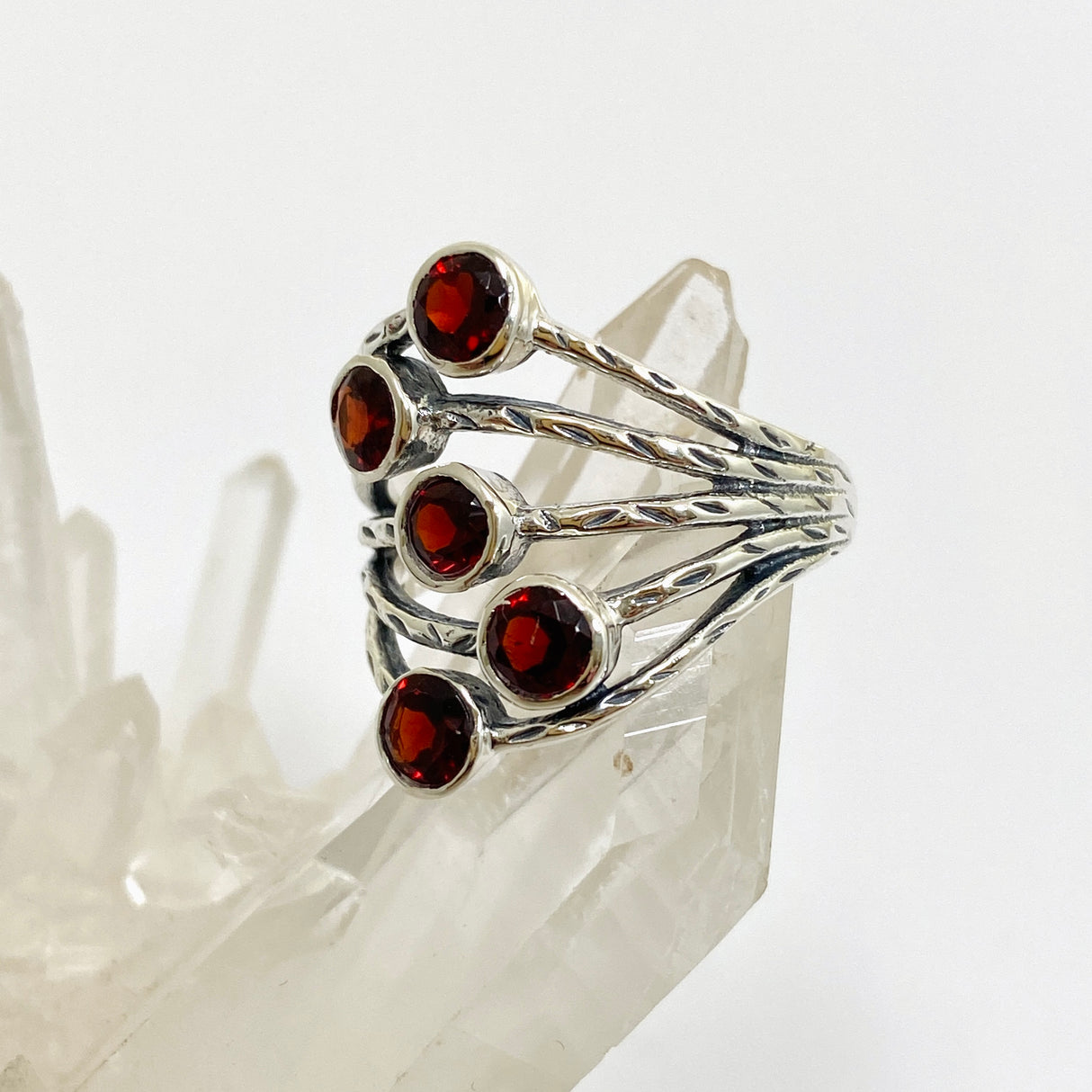 Garnet Multi-stone Faceted Gemstone Ring R3875