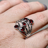 Garnet Multi-stone Faceted Gemstone Ring R3875