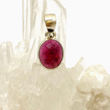 Garnet Oval Checkerboard Faceted Pendant PPGJ868