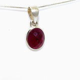 Garnet Oval Checkerboard Faceted Pendant PPGJ868