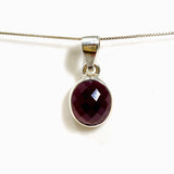 Garnet Oval Faceted Pendant PPGJ1161
