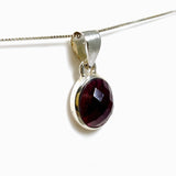 Garnet Oval Faceted Pendant PPGJ1161