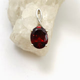 Garnet Oval Faceted Pendant PPGJ940