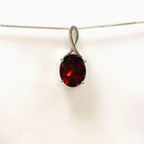 Garnet Oval Faceted Pendant PPGJ940