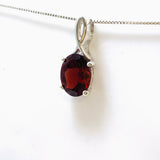 Garnet Oval Faceted Pendant PPGJ940