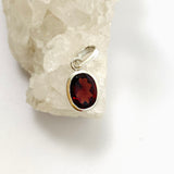 Garnet Oval Faceted Pendant PPGJ941