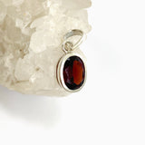 Garnet Oval Faceted Pendant PPGJ941