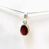 Garnet Oval Faceted Pendant PPGJ941