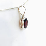 Garnet Oval Faceted Pendant PPGJ941