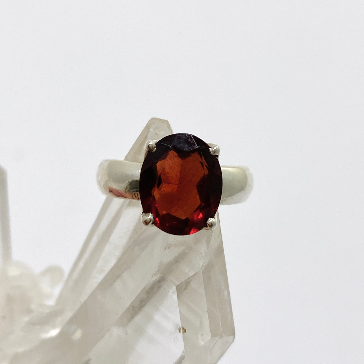 Garnet Oval Faceted Ring PRGJ634