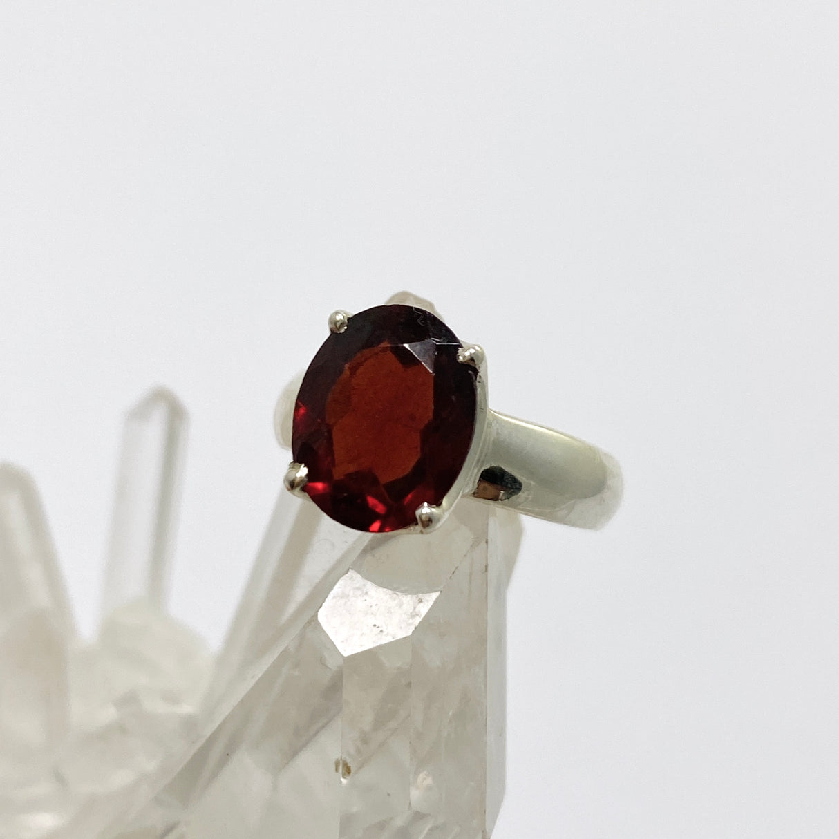 Garnet Oval Faceted Ring PRGJ634