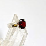 Garnet Oval Faceted Ring Size 7 PRGJ964