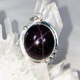 Garnet Oval Pendant with Silver Detailing KPGJ4133 - Nature's Magick