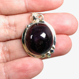 Garnet Oval Pendant with Silver Detailing KPGJ4133 - Nature's Magick