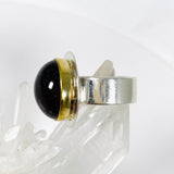 Garnet Oval Ring with Brass Detailing Size 7 KRGJ3077 - Nature's Magick