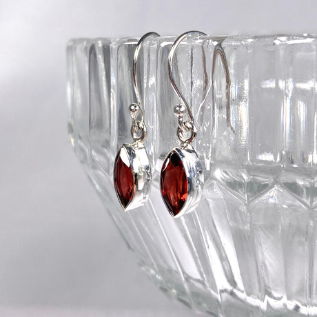 Garnet petite marquise faceted earrings R2363-GTM - Nature's Magick