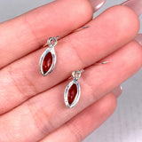 Garnet petite marquise faceted earrings R2363-GTM - Nature's Magick