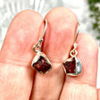 Garnet raw earrings E2359-GA