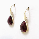 Garnet Teardrop Faceted Earrings PEGJ203