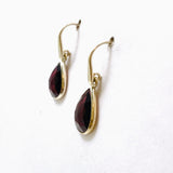 Garnet Teardrop Faceted Earrings PEGJ203