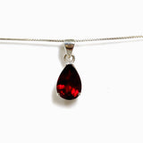 Garnet Teardrop Faceted Pendant PPGJ1158