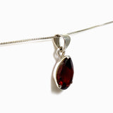 Garnet Teardrop Faceted Pendant PPGJ1158