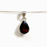 Garnet Teardrop Faceted Pendant PPGJ1159