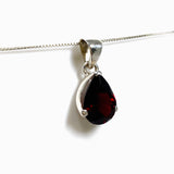 Garnet Teardrop Faceted Pendant PPGJ1159