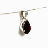 Garnet Teardrop Faceted Pendant PPGJ1159