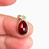 Garnet Teardrop Faceted Pendant PPGJ865