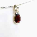 Garnet Teardrop Faceted Pendant PPGJ865