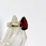 Garnet Teardrop Faceted Ring Size 6.5 PRGJ965