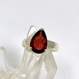 Garnet Teardrop Faceted Ring Size 7.5 PRGJ963