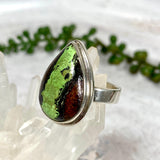 Gaspeite teardrop ring s.9 KRGJ1098 - Nature's Magick