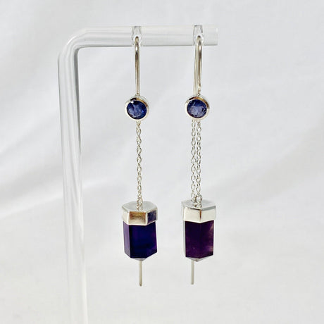 Gemstone and Silver Thread Earrings - Nature's Magick