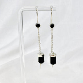 Gemstone and Silver Thread Earrings - Nature's Magick