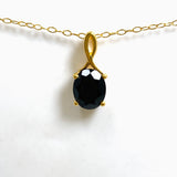 Gemstone Oval Faceted Claw Set 2.5 Micron Gold Plated Pendant PPGJ1222