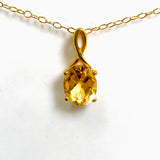Gemstone Oval Faceted Claw Set 2.5 Micron Gold Plated Pendant PPGJ1222