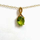Gemstone Oval Faceted Claw Set 2.5 Micron Gold Plated Pendant PPGJ1222